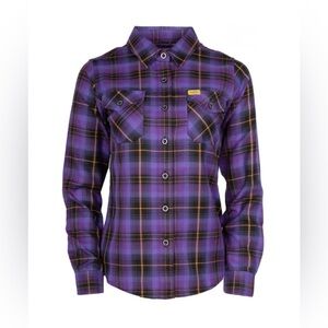 Dixxon Flannel Company x Speedway Motors Purple Plaid Flannel Size Medium